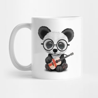 Baby Panda Playing English Flag Guitar Mug